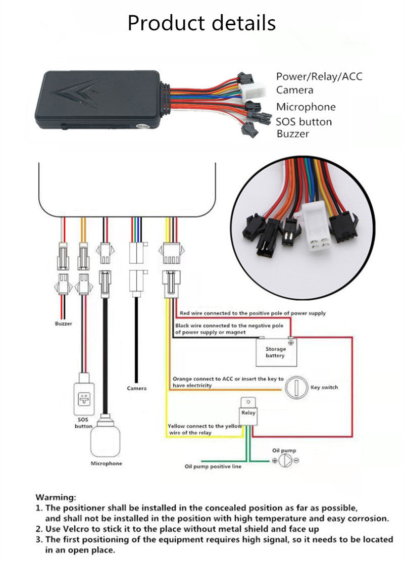 CA005 4G Car GPS Tracker with Glonass SOS/Vibration Alarm Waterproof Camera GPRS for Automotive Use-B&H Photo Video GPS