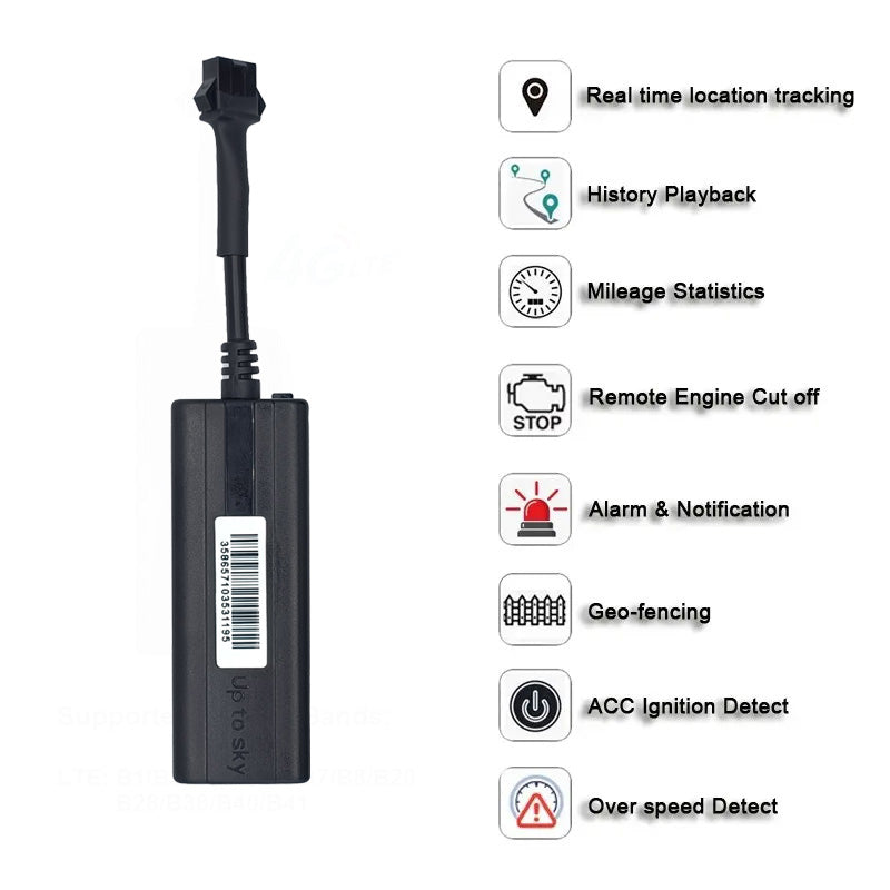 TK003 2G Mini GPS Tracker, Waterproof Anti-Theft Vehicle GPS Locator for Car Motorcycle Fleet Management